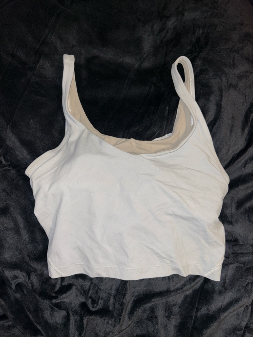 lululemon athletica White Crop Tank Top